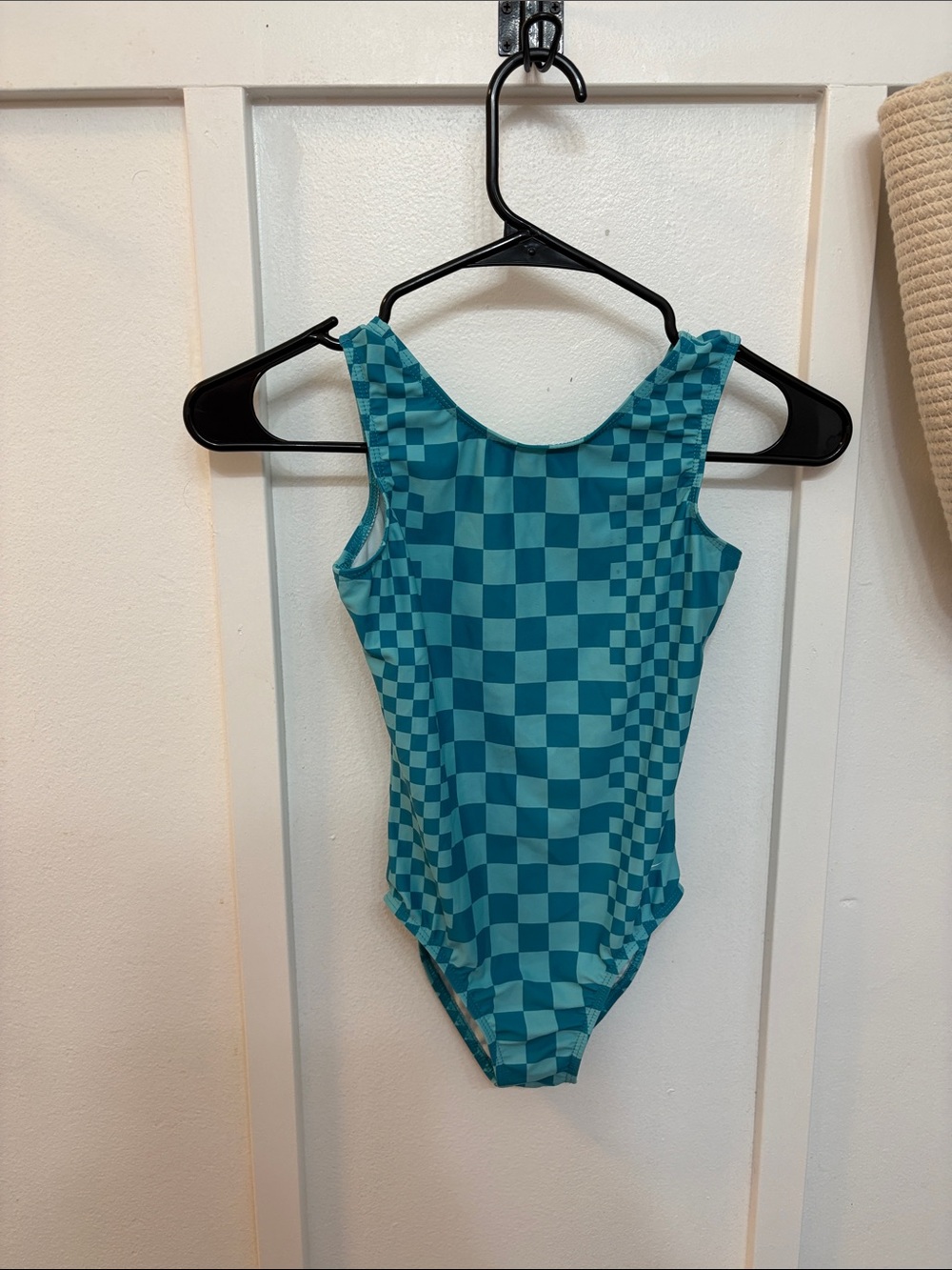 Adult Checkerboard Leotard - Teal